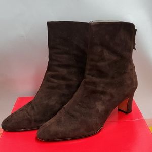 Liz Claiborne Brown Suede Ankle Boots Size 8M